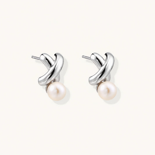 Infinity Pearl Studs by AlbaLuxe AlbaLuxe