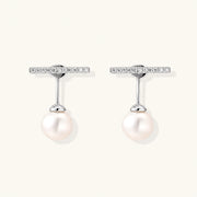 Pearl Drop T-Bar Earrings by AlbaLuxe AlbaLuxe