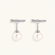 Pearl Drop T-Bar Earrings by AlbaLuxe AlbaLuxe