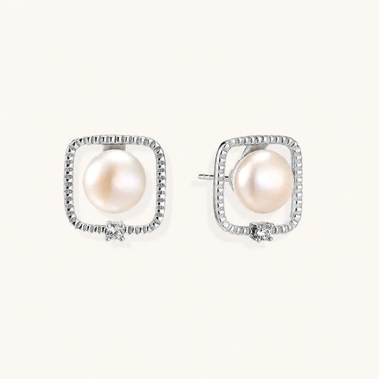 Pearl Halo Studs by AlbaLuxe AlbaLuxe