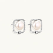 Pearl Halo Studs by AlbaLuxe AlbaLuxe