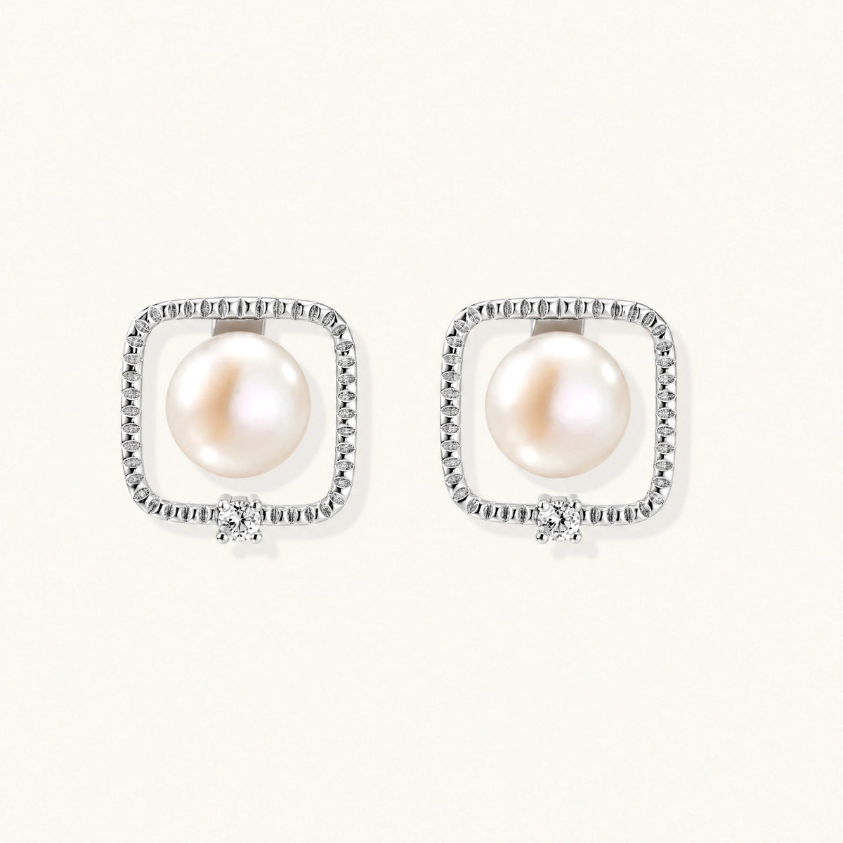 Pearl Halo Studs by AlbaLuxe AlbaLuxe