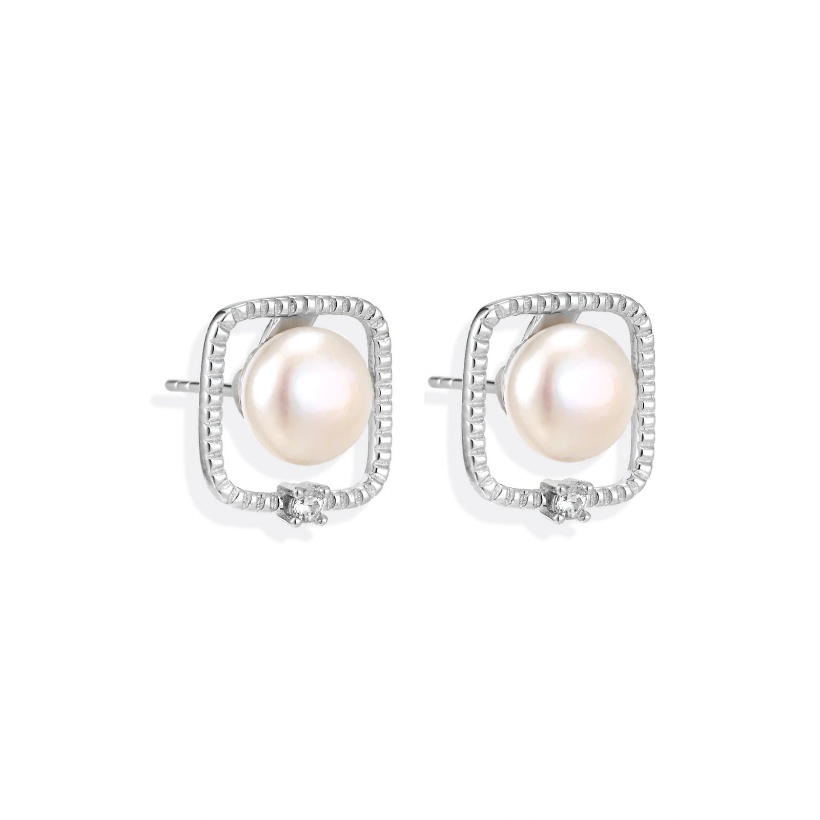 Pearl Halo Studs by AlbaLuxe