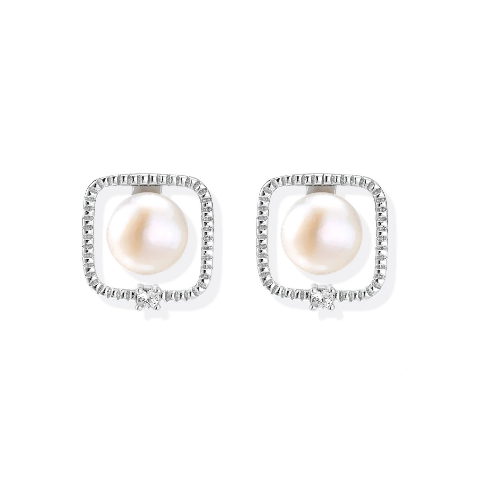 Pearl Halo Studs by AlbaLuxe