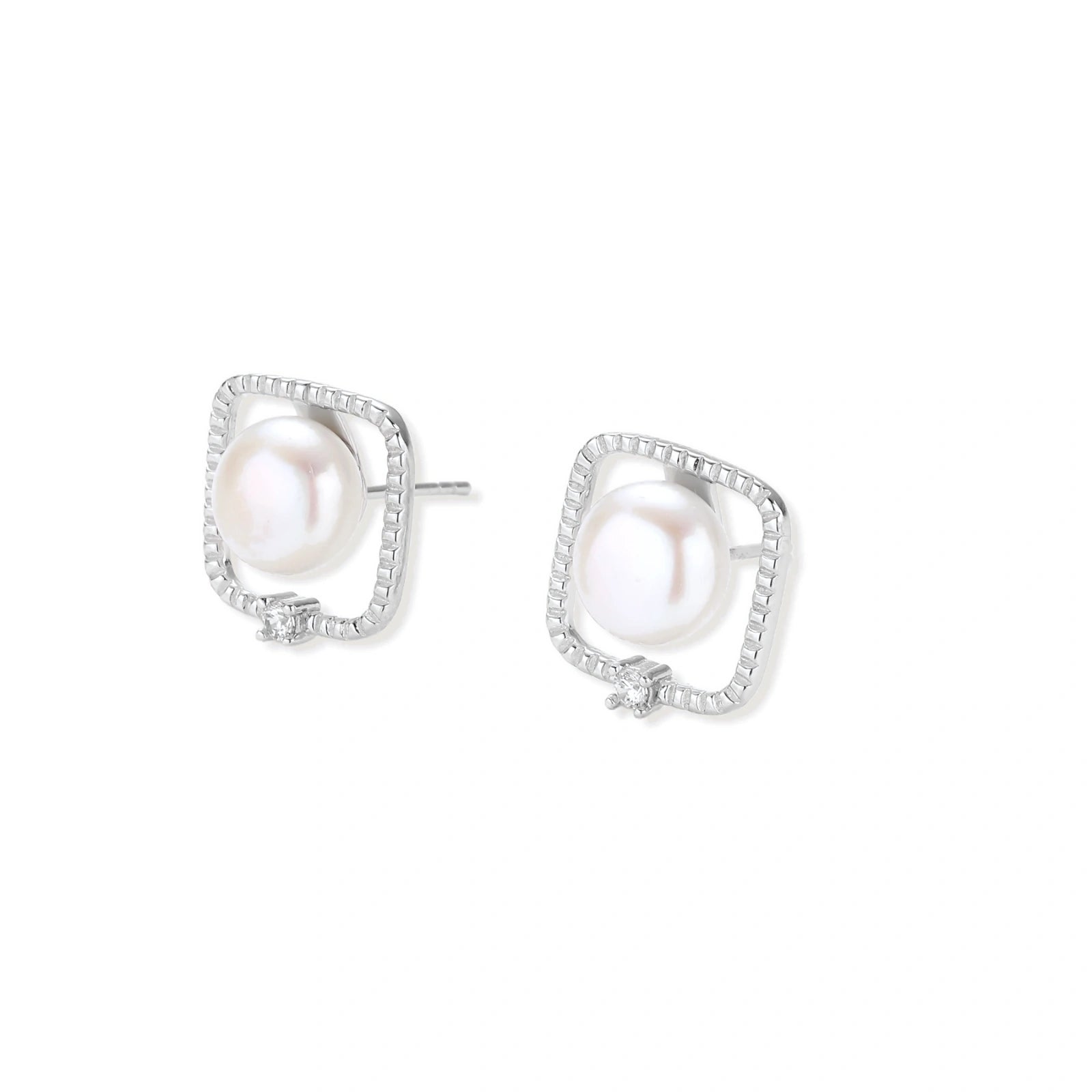 Pearl Halo Studs by AlbaLuxe