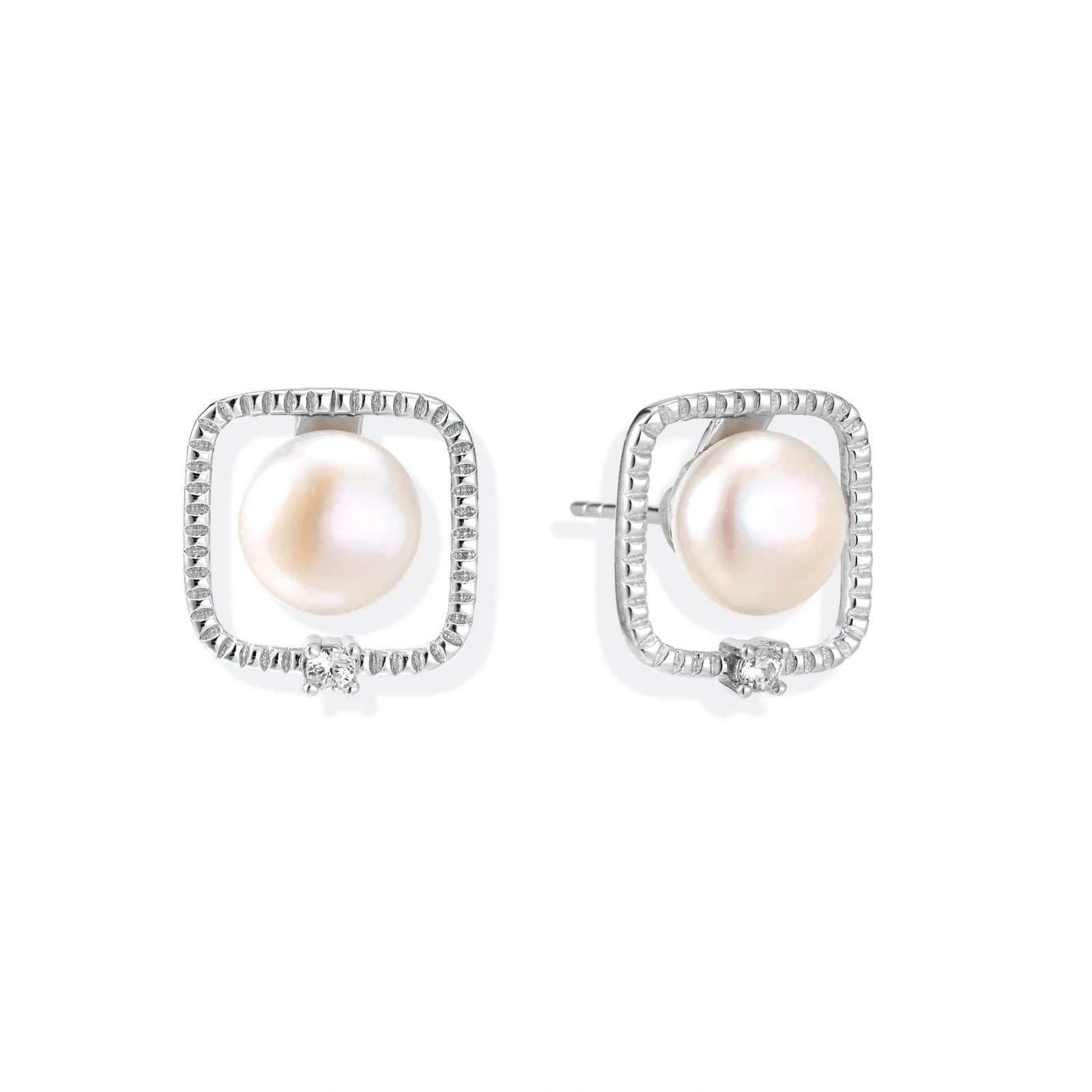 Pearl Halo Studs by AlbaLuxe