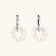 Pearl Cluster Huggie Hoops by AlbaLuxe AlbaLuxe