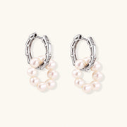 Pearl Cluster Huggie Hoops by AlbaLuxe AlbaLuxe