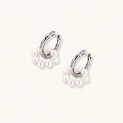 Pearl Cluster Huggie Hoops by AlbaLuxe AlbaLuxe