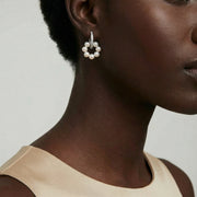 Pearl Cluster Huggie Hoops by AlbaLuxe AlbaLuxe