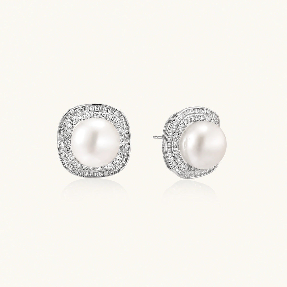 Halo Pearl Studs by AlbaLuxe AlbaLuxe