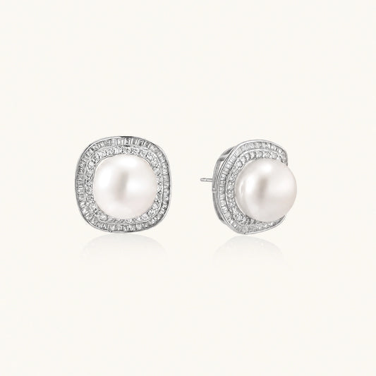 Halo Pearl Studs by AlbaLuxe AlbaLuxe