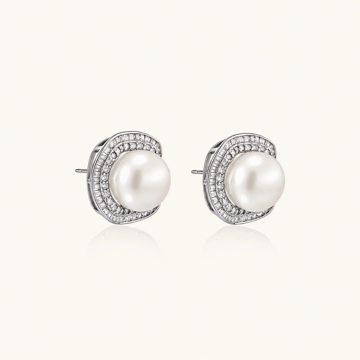 Halo Pearl Studs by AlbaLuxe AlbaLuxe