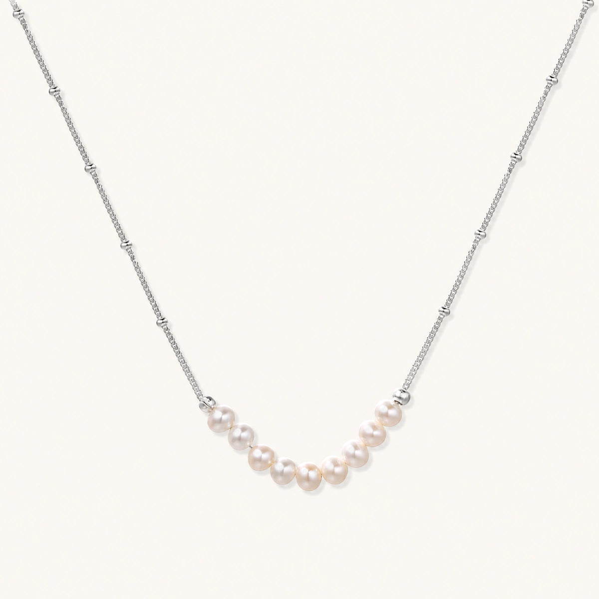 Luna Pearl Arc Necklace by AlbaLuxe AlbaLuxe