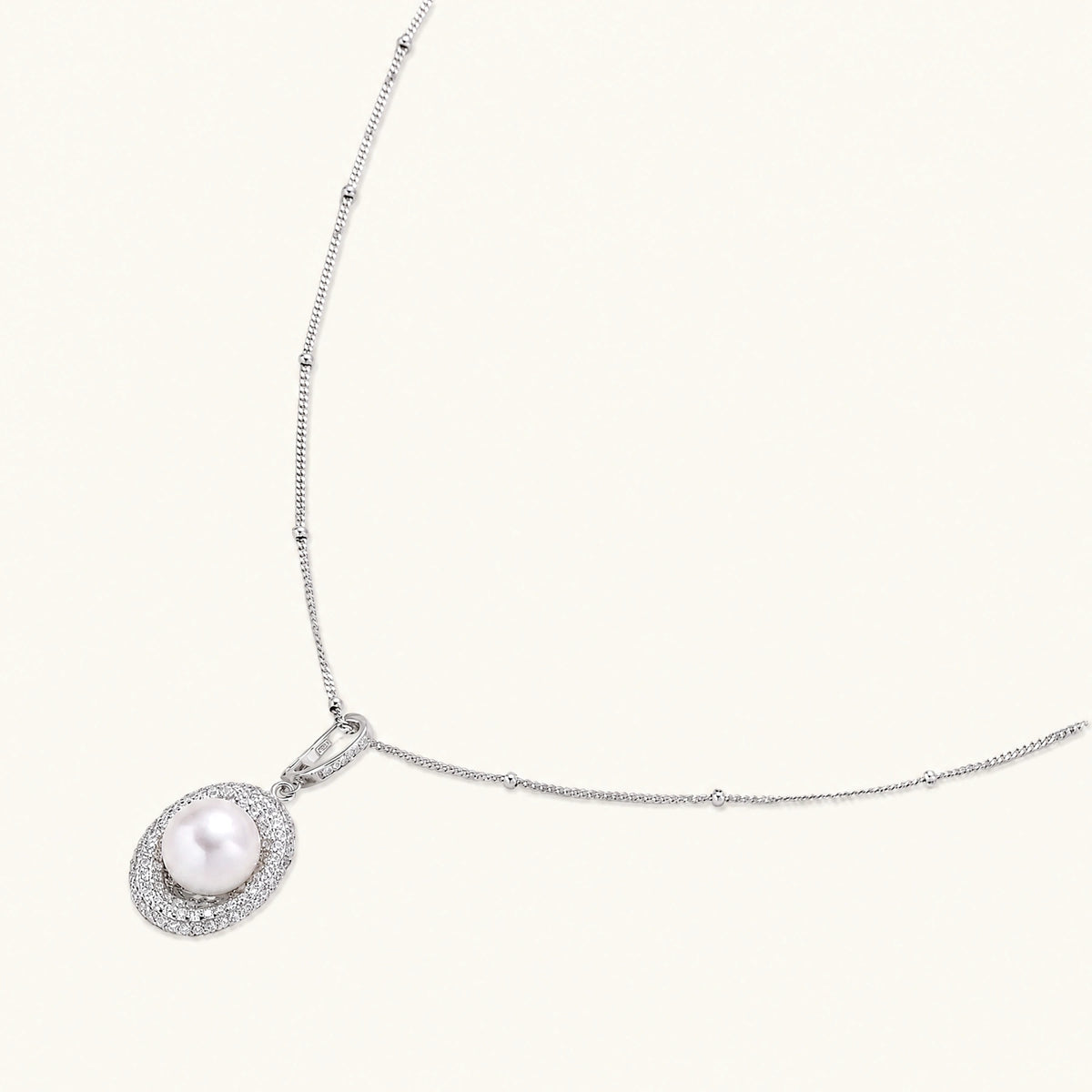 Pearl Halo Necklace by AlbaLuxe AlbaLuxe