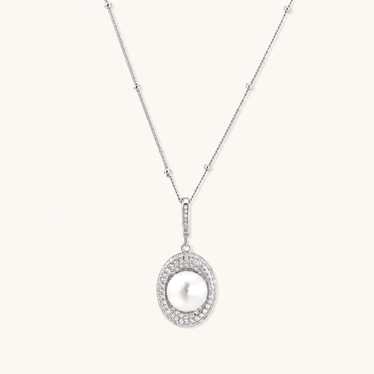 Pearl Halo Necklace by AlbaLuxe AlbaLuxe