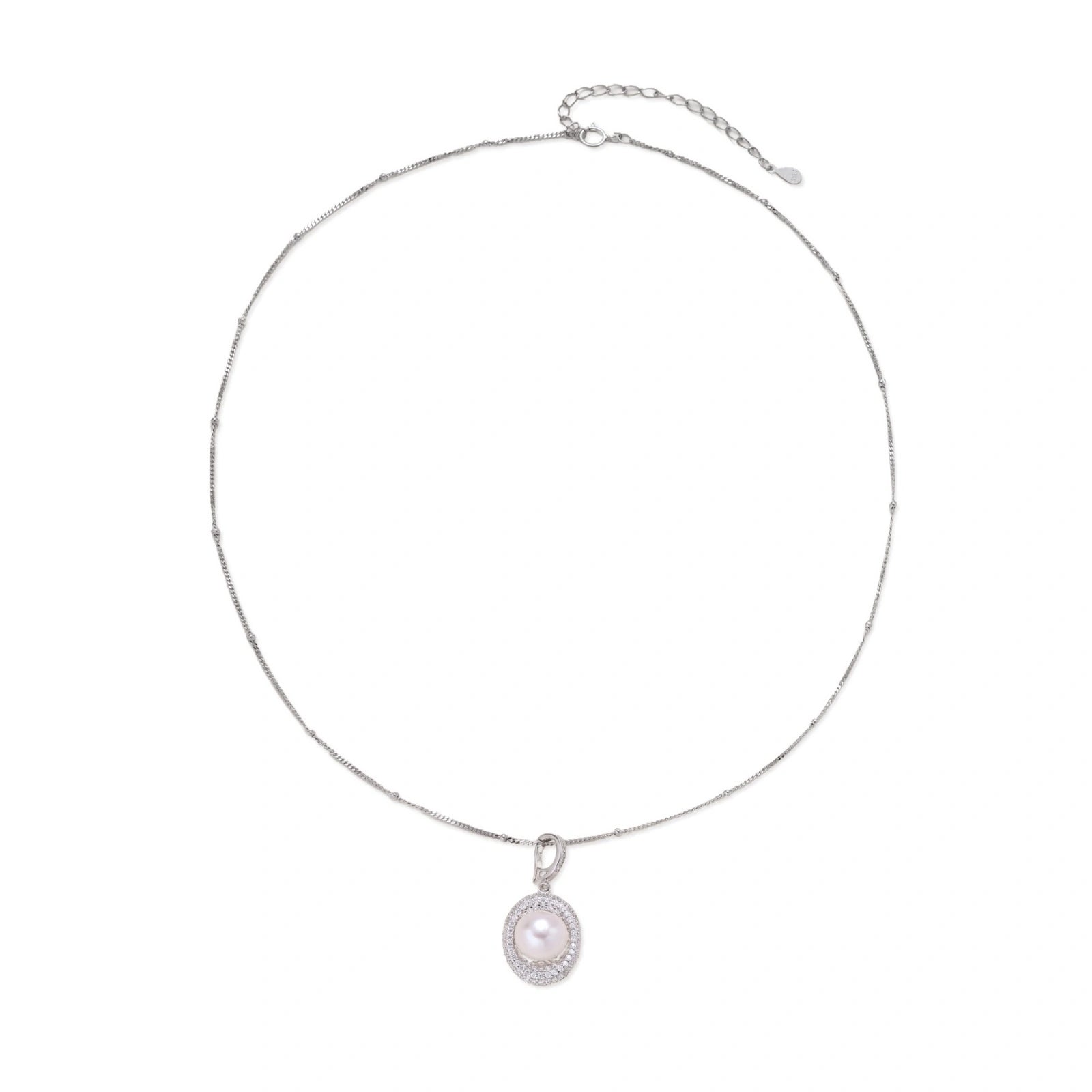 Pearl Halo Necklace by AlbaLuxe