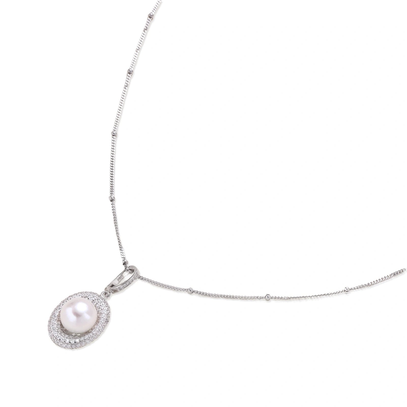 Pearl Halo Necklace by AlbaLuxe