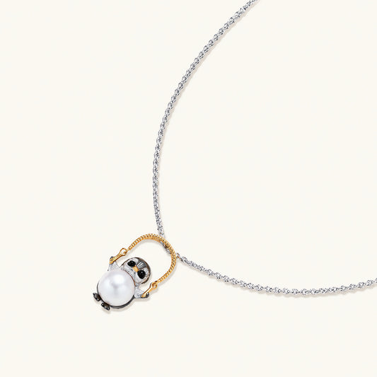 Wise Owl Pearl Necklace by AlbaLuxe AlbaLuxe