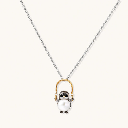 Wise Owl Pearl Necklace by AlbaLuxe AlbaLuxe