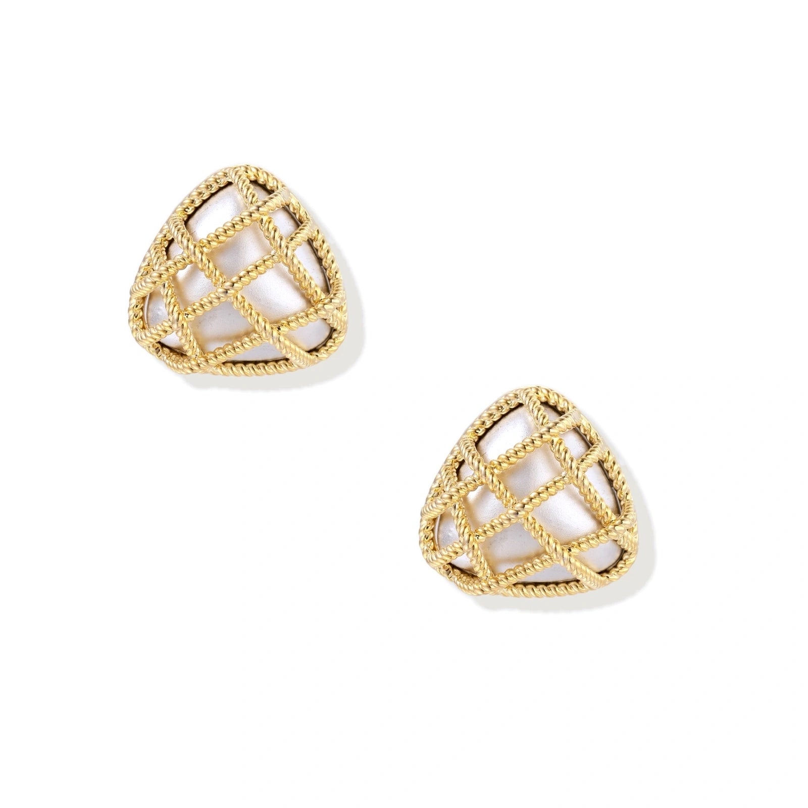 Twisted Lattice Studs by AlbaLuxe