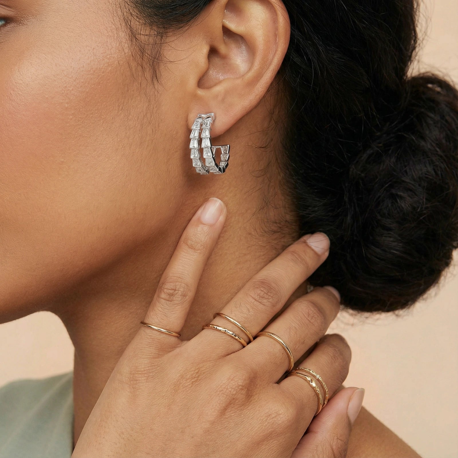 Crystal Avenue Hoops by AlbaLuxe