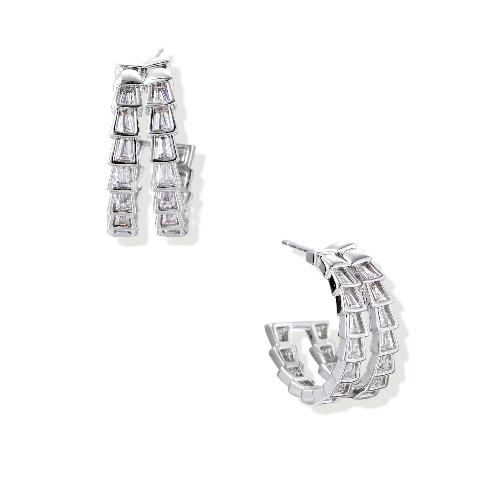Crystal Avenue Hoops by AlbaLuxe