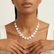 Lunar Silver Arc Necklace by AlbaLuxe AlbaLuxe
