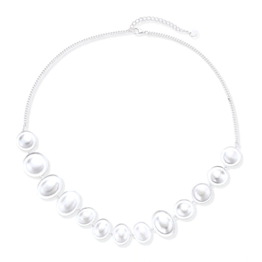 Lunar Sterling Silver Arc Necklace by AlbaLuxe AlbaLuxe