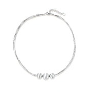 Silver Strand Layers Necklace by AlbaLuxe AlbaLuxe