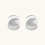 Brushed Silver Studs by AlbaLuxe AlbaLuxe