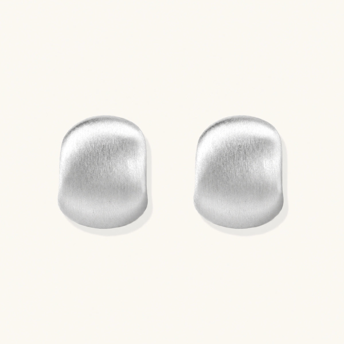 Brushed Silver Studs by AlbaLuxe AlbaLuxe