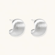 Brushed Silver Studs by AlbaLuxe AlbaLuxe