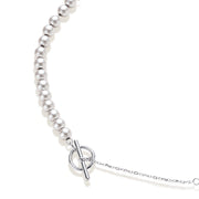 Silver Sphere Gradient Necklace by AlbaLuxe AlbaLuxe