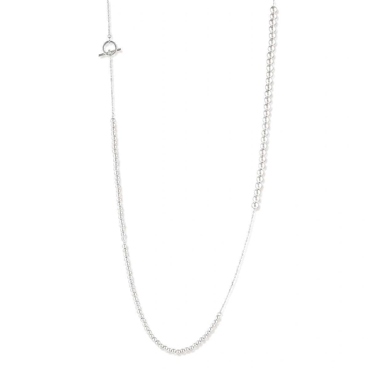 Silver Sphere Gradient Necklace by AlbaLuxe AlbaLuxe