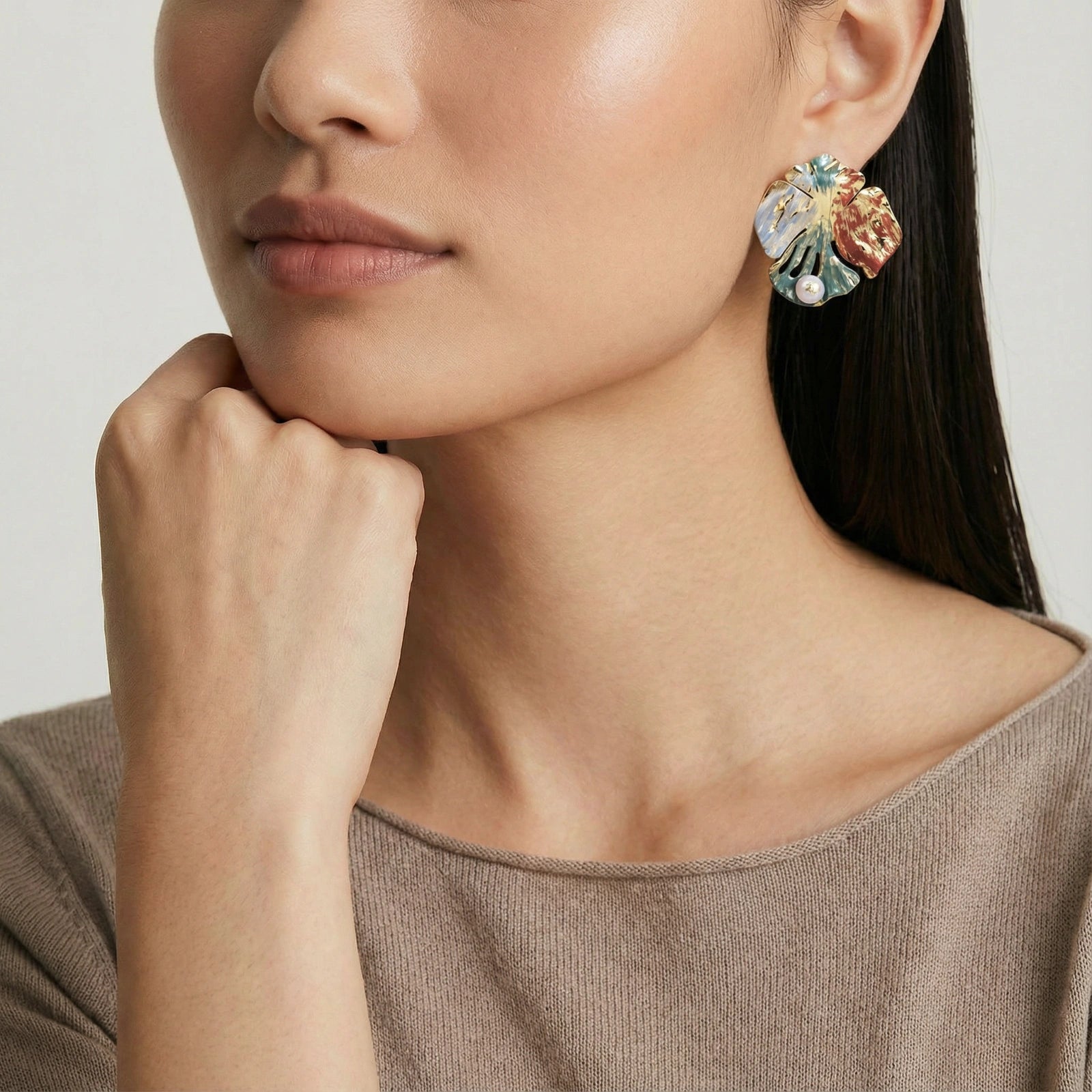 Monstera Muse Earrings by AlbaLuxe