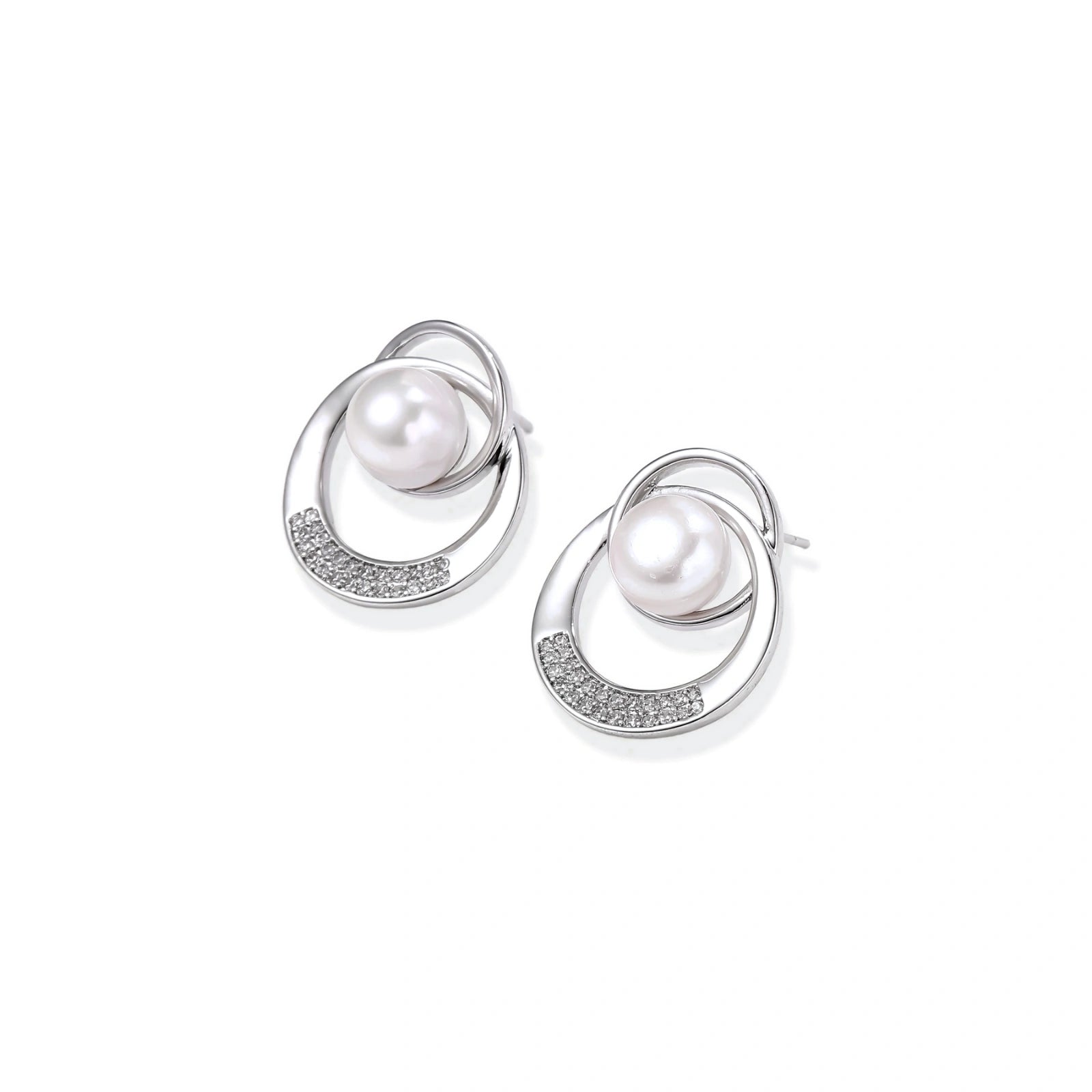 Pearl Orbit Studs by AlbaLuxe