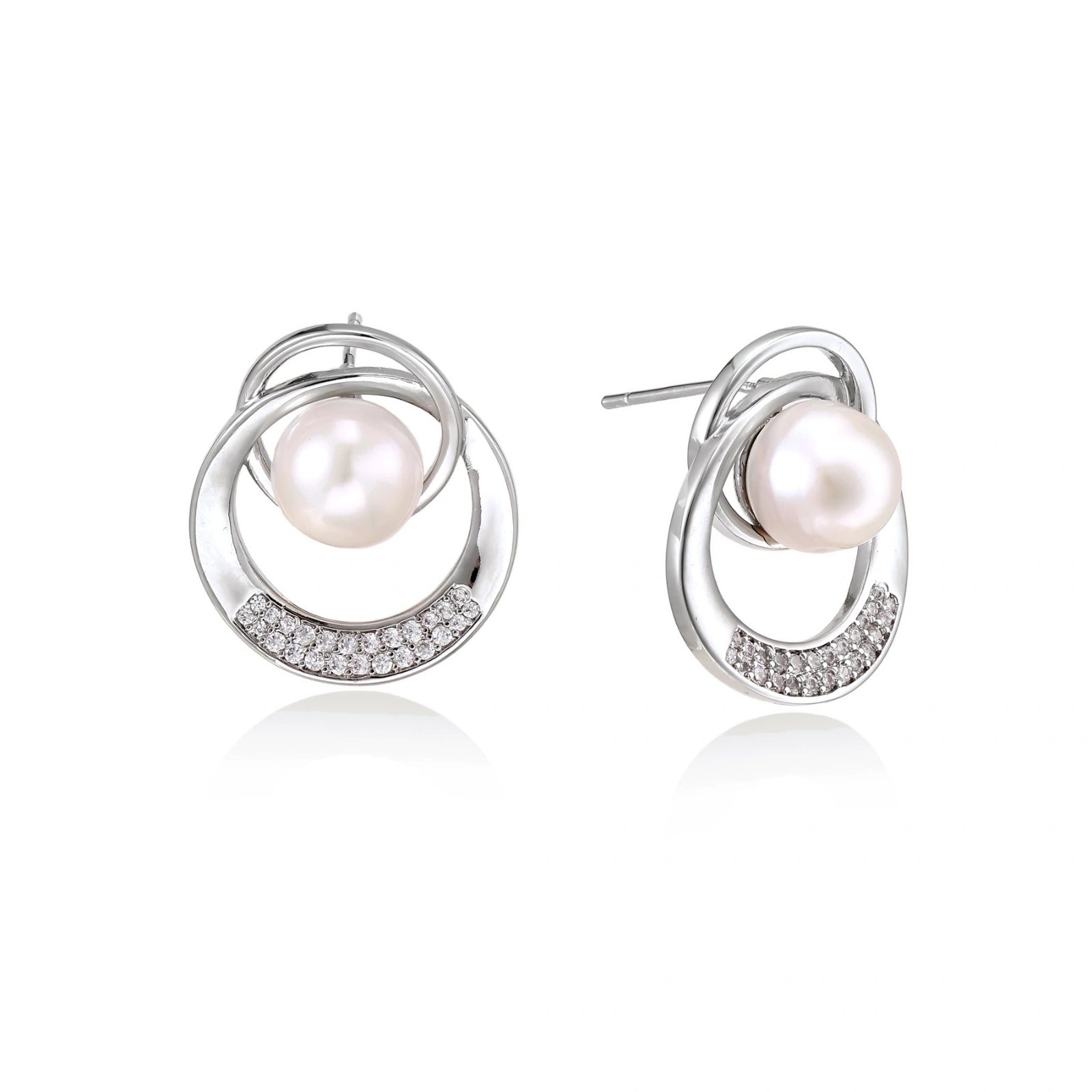 Pearl Orbit Studs by AlbaLuxe