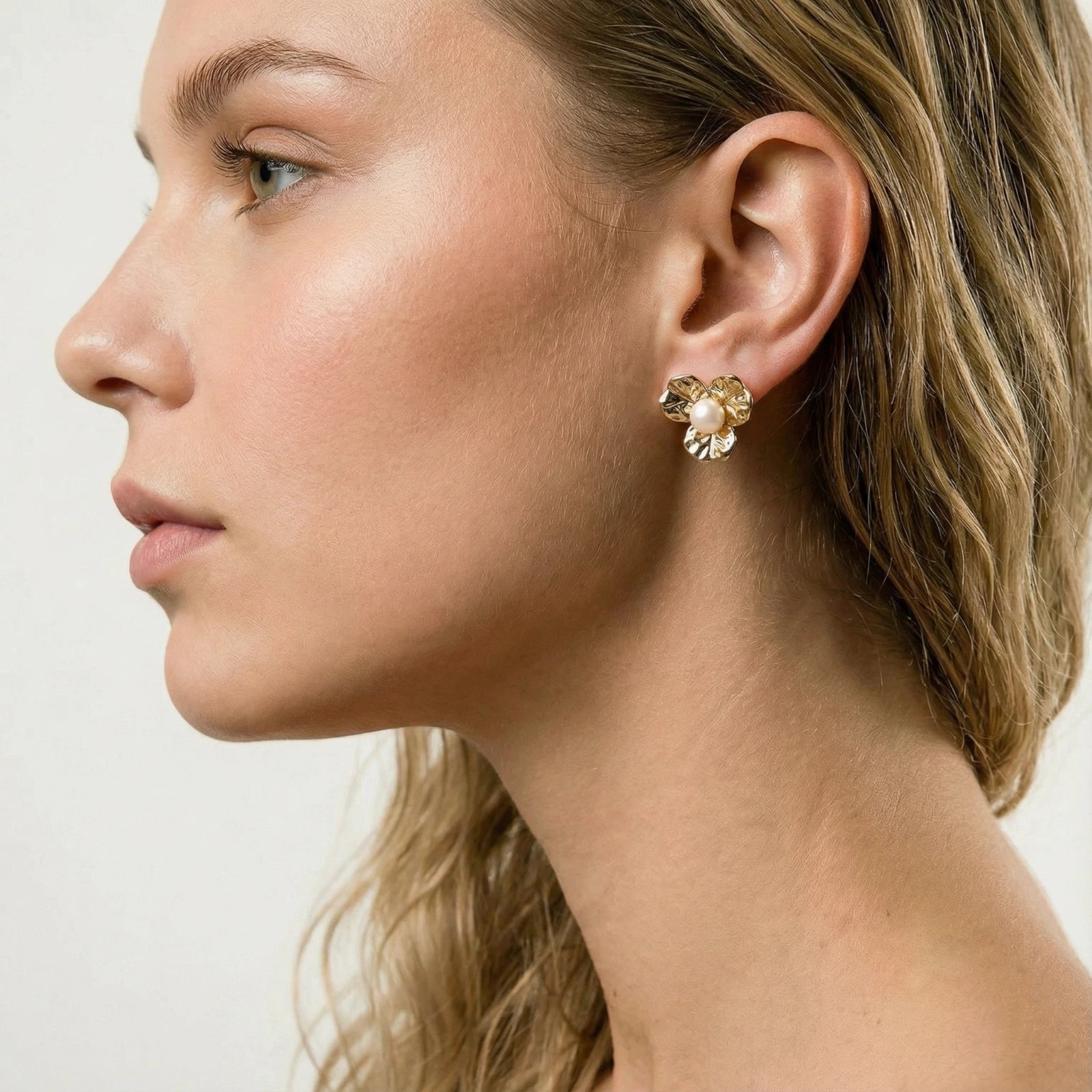 Bloom Pearl Studs by AlbaLuxe