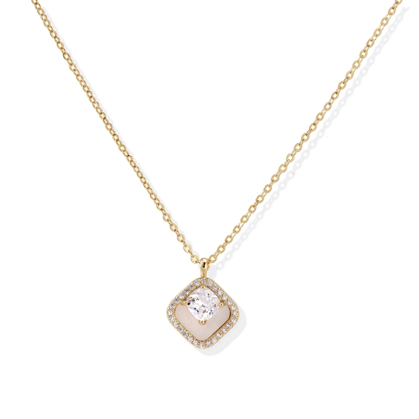 Golden Halo Pearl Pendant by AlbaLuxe