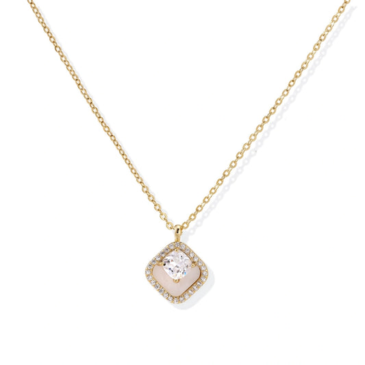 Golden Halo Pearl Pendant by AlbaLuxe