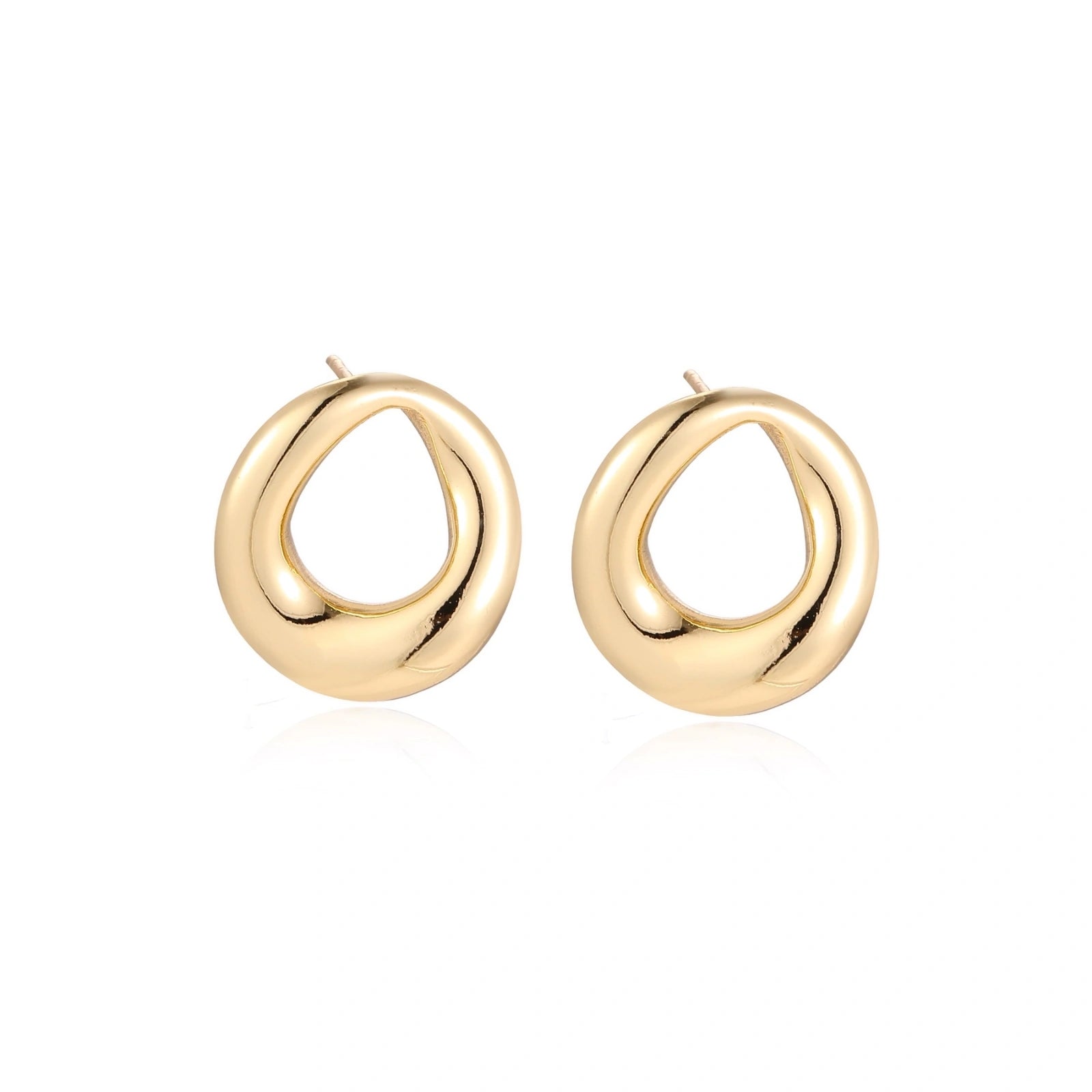 Golden Loop Studs by AlbaLuxe