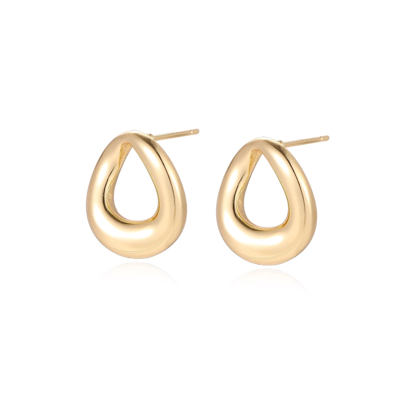 Golden Loop Studs by AlbaLuxe