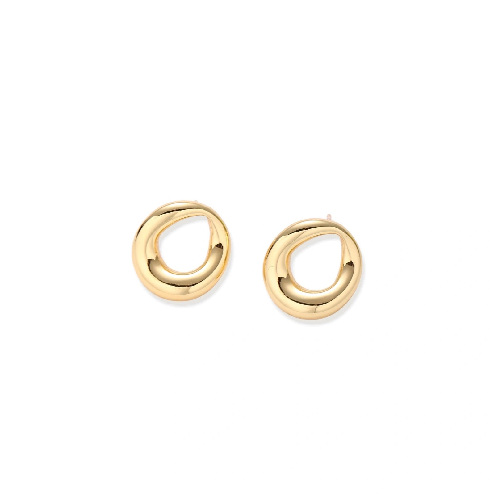Golden Loop Studs by AlbaLuxe
