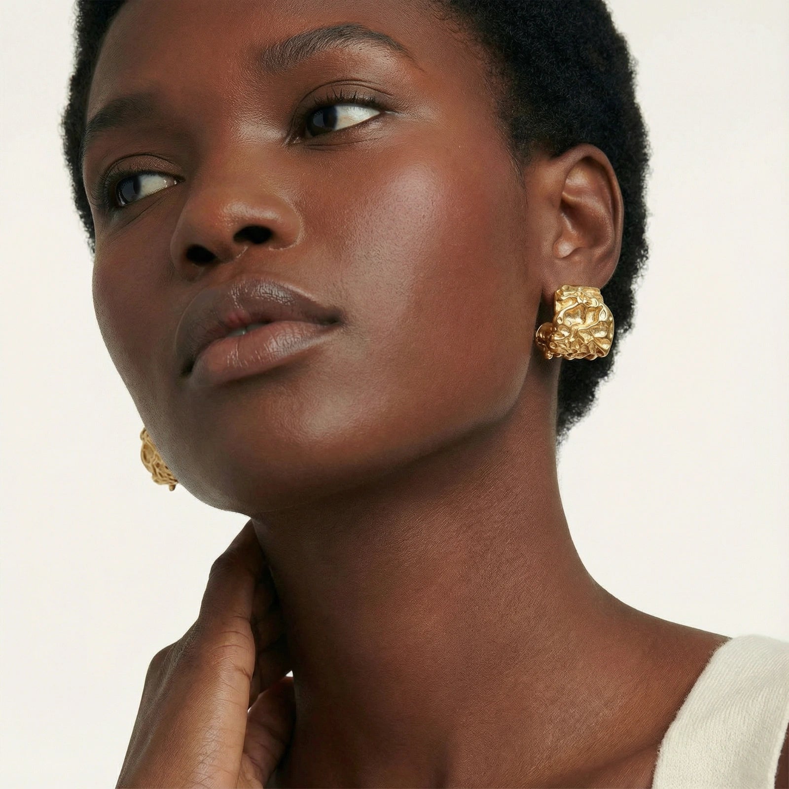 Molten Gold Hoops by AlbaLuxe