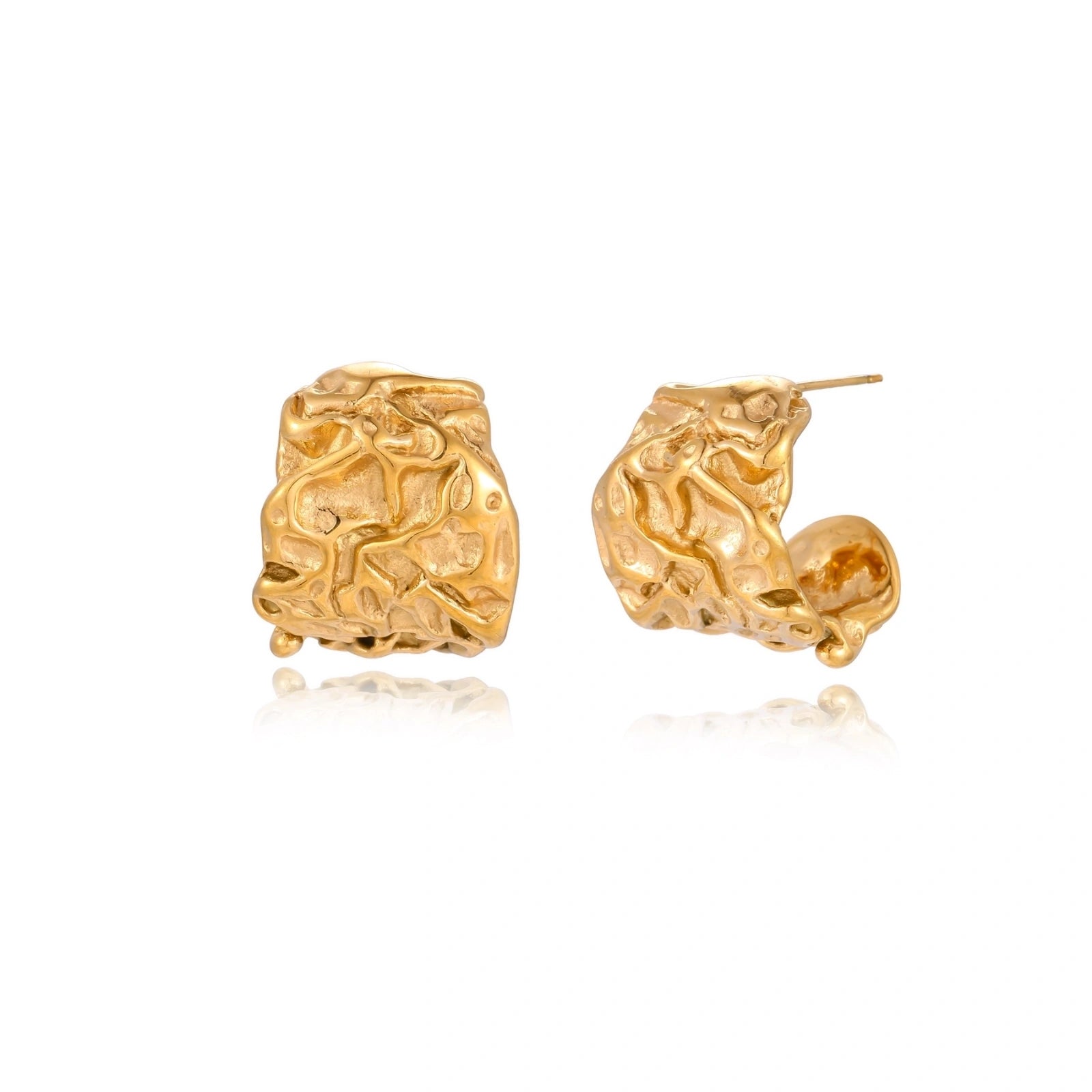 Molten Gold Hoops by AlbaLuxe