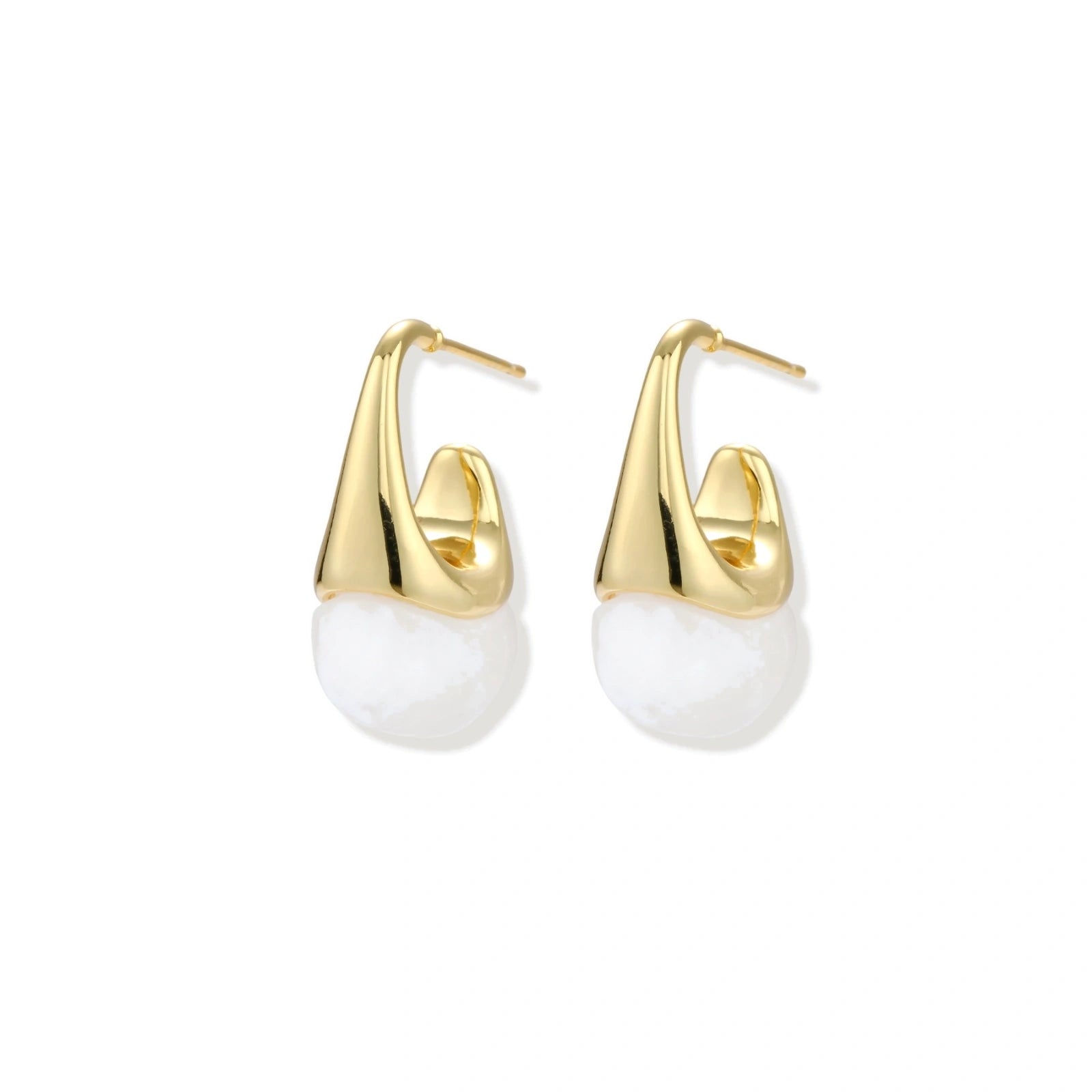 Sculptural Cone Hoops by AlbaLuxe