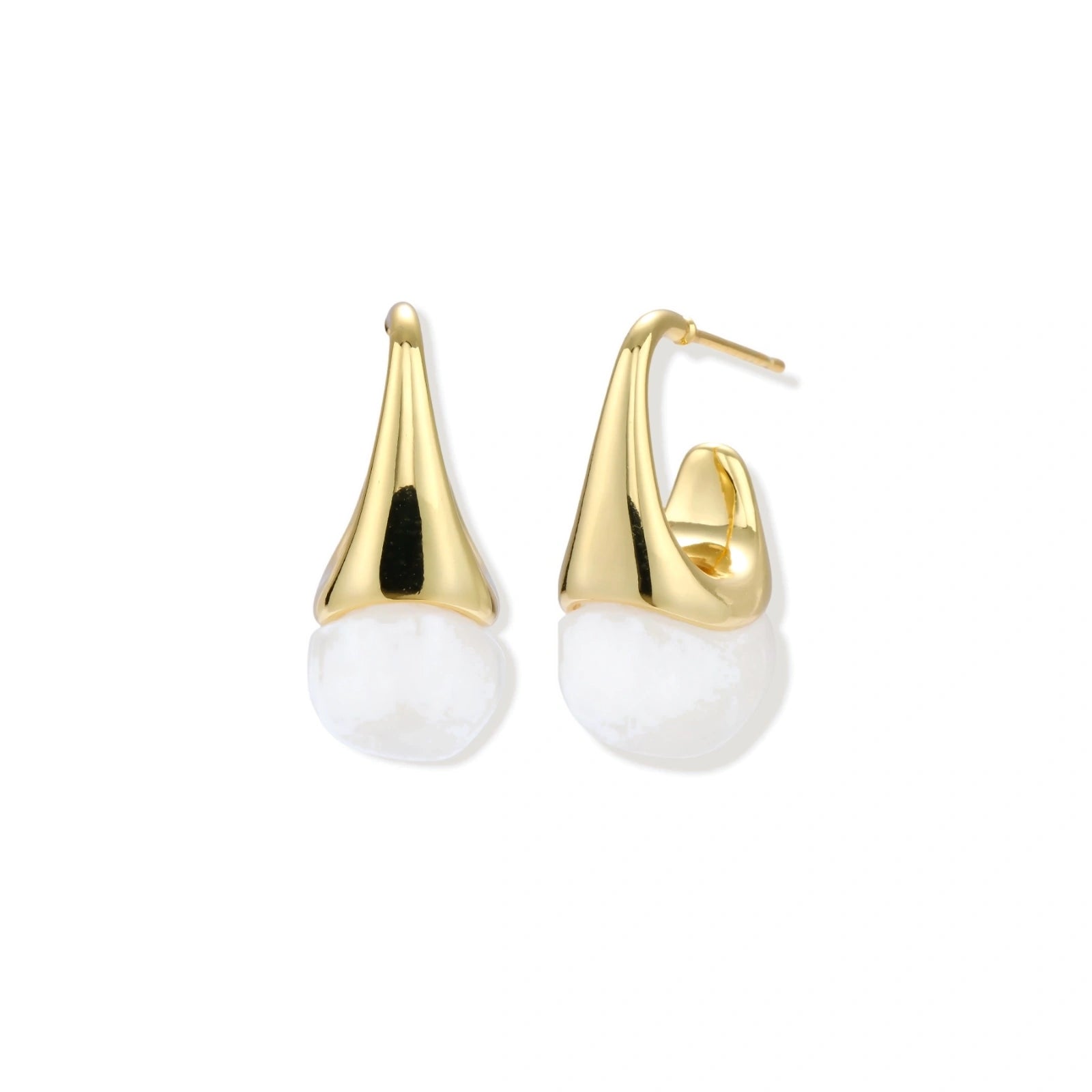 Sculptural Cone Hoops by AlbaLuxe