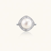 Pearl Halo Dreams Ring by AlbaLuxe AlbaLuxe