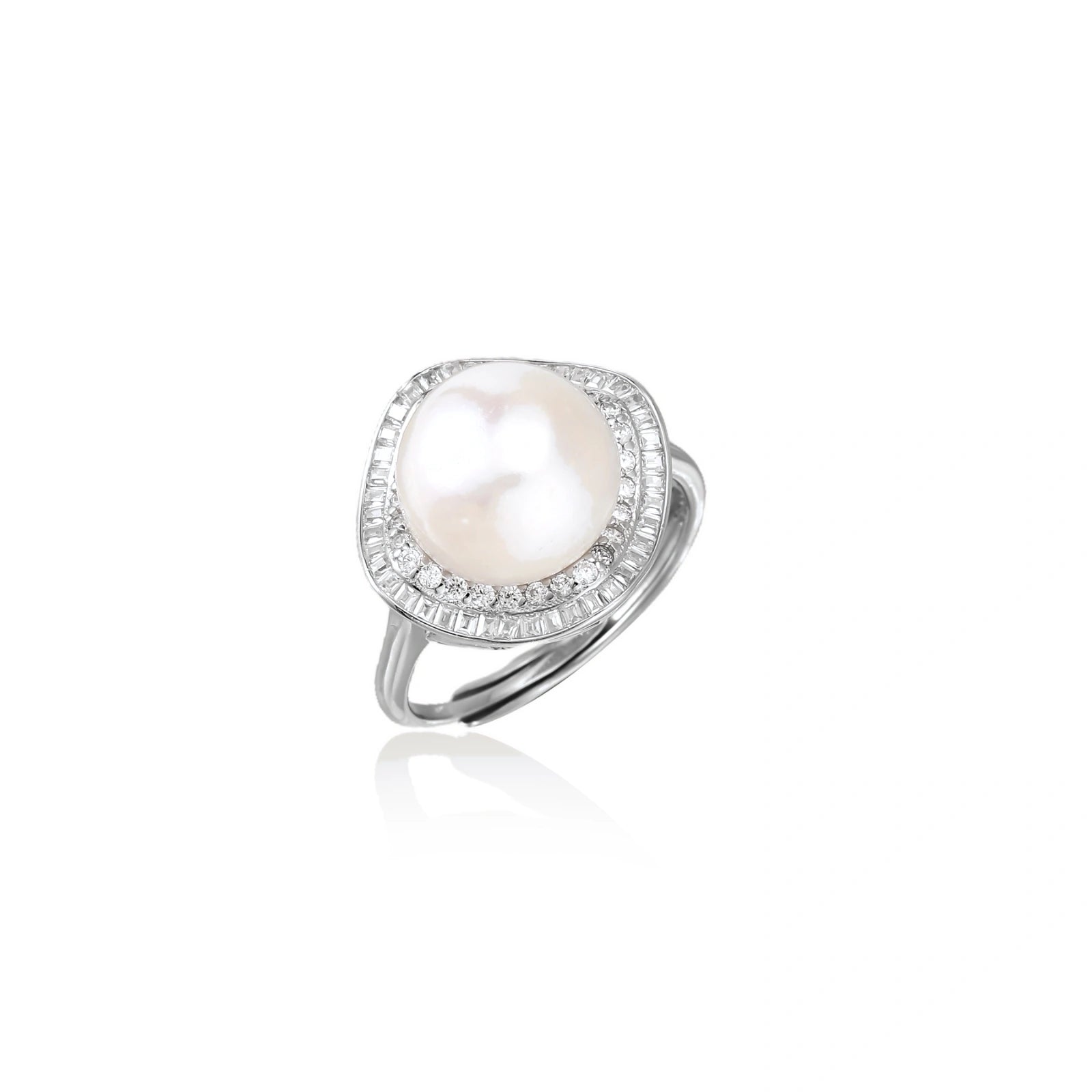 Pearl Halo Dreams Ring by AlbaLuxe